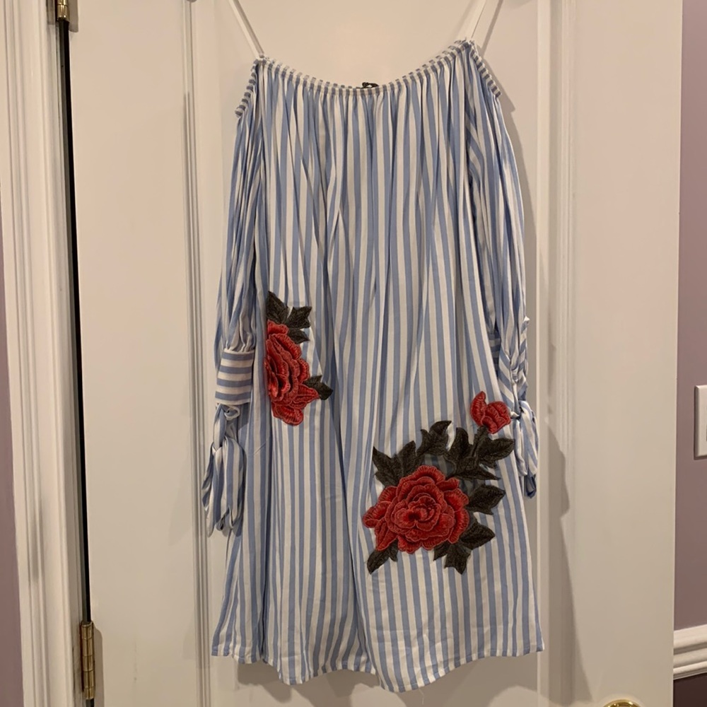 Off the shoulder mini dress!